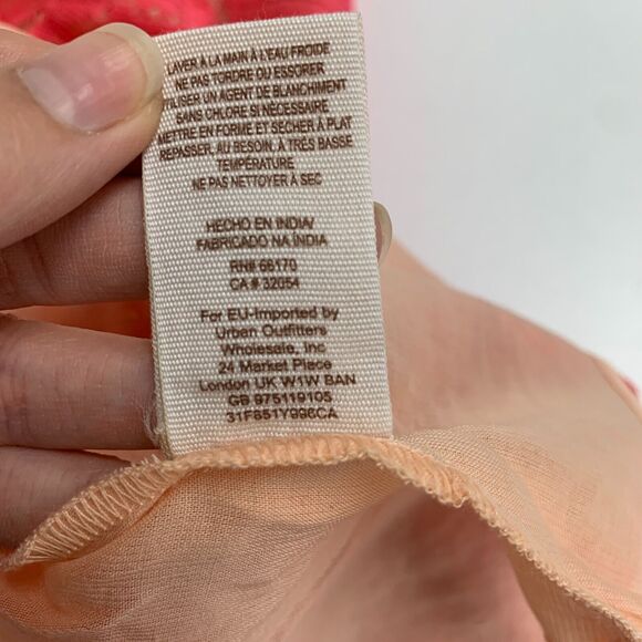 Free People Rocco Lace Dress Womens 6 Pink Crochet Cutout Back Lined Fit Flare - Picture 13 of 16